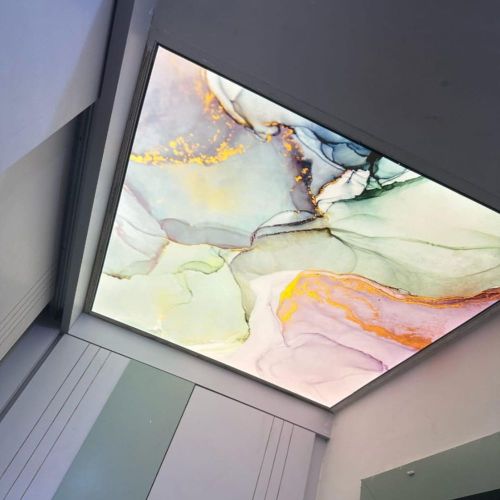 Marble Design Stretch Ceilings, Size : Customized