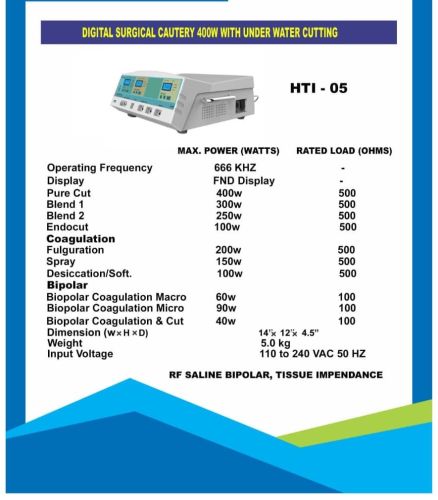 400W Digital Surgical Cautery