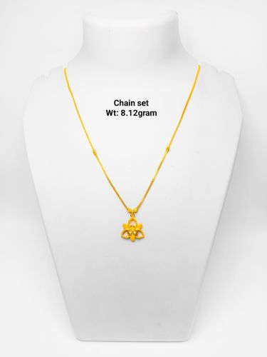 22KT New Design Gold Chain Set All Function, Brand Name : Sunbera