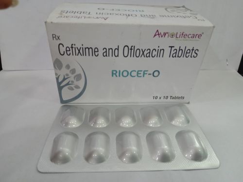 Riocef O Cefixime Ofloxacin Tablet, Packaging Type : Box for Antibiotic