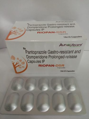 Riopan DSR Pantoprazole Domperidone Capsule, Packaging Type : Box