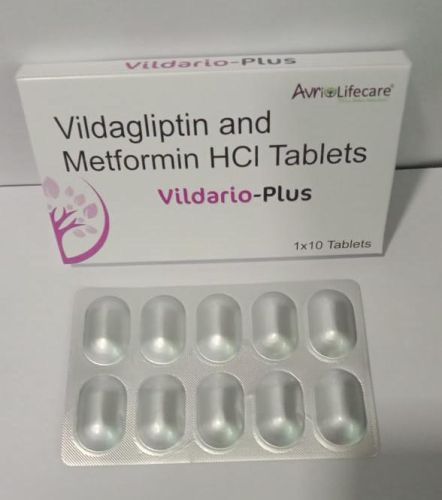 Vildario Plus Vildagliptin Metform HCL Tablet, Packing Type : Box
