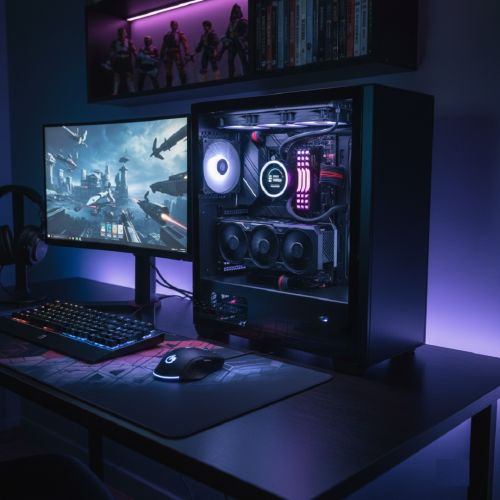Custom Built Gaming PC, Color : Black