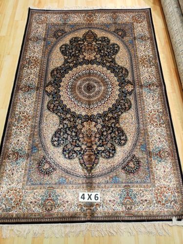 Polished Printed Kashmiri Carpets, Color : Brown