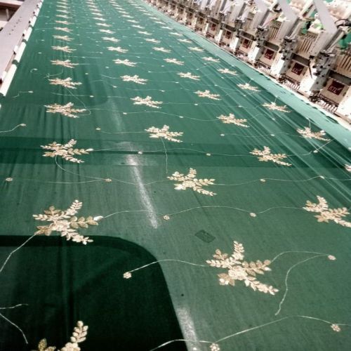 Cotton & Polyester Butta Embroidered Fabric for Textile Industry