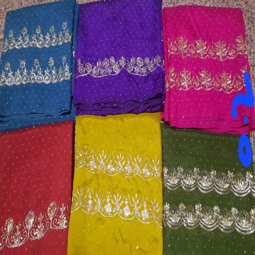 Cotton Embroidered Dupatta Standard Party Wear