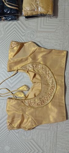 Plain Low Range Blouse, Color : Golden Party Wear