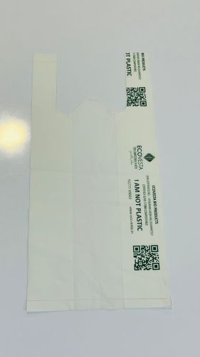 Printed Plastic Biodegradable Bags, Color : Black, White