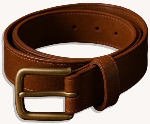 Matte Finish Plain Mens Leather Belt, Color : Brown