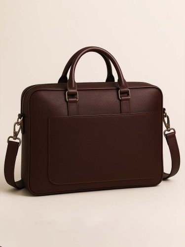 Leather Laptop Bag, Color : Dark Brown