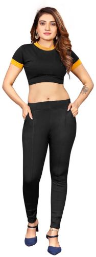 Black 4 Way Stretchable Lycra Pant