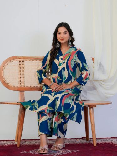 100% Cotton Vibrant Abstract Print Co-Ord Set