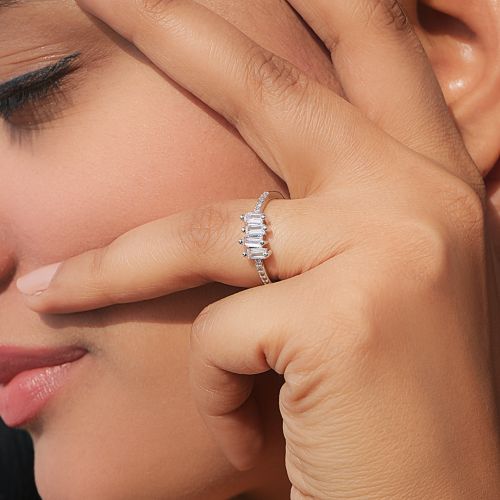 Polished Solitaire Ring, Brand Name : Amalfa