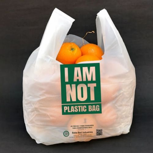 Biodegradable Compostable Carry Bags, Color : White