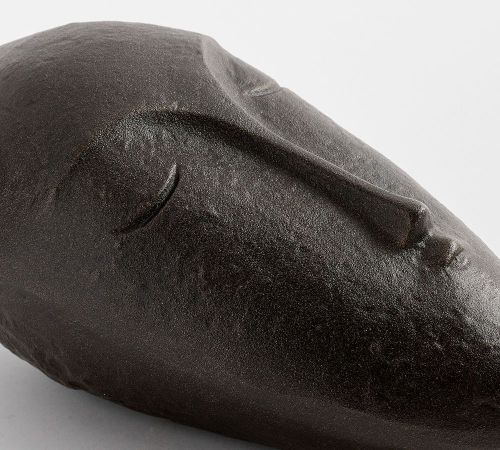 Carved Polished Decorative Head Sculpture .5” × 4.5” × 4”