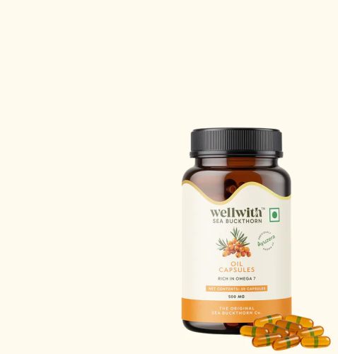 Wellwith Sea Buckthorn Oil Capsules, Color : Brown