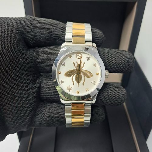 Gucci G-timeless Ya1265024 White Dial Stainless Steel Watch