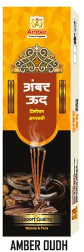 Amber Oudh Premium Incense Sticks, Color : Brown for Religious Purposes
