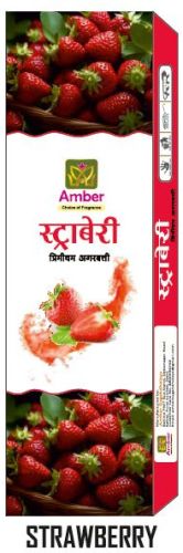 Amber Strawberry Premium Incense Stick, Color : Brown