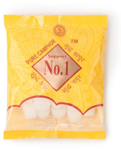 Support No 1 Pure Camphor Tablets, Color : White