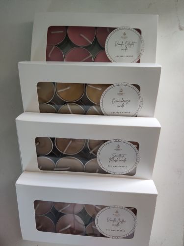 Glossy Soy Wax Tea Light Scented Candle for Decoration, Aromatherapy