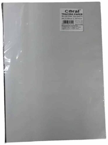 Coral A4 Tracing Paper, Color : White