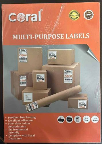 Coral Multi Self Adhesive Label