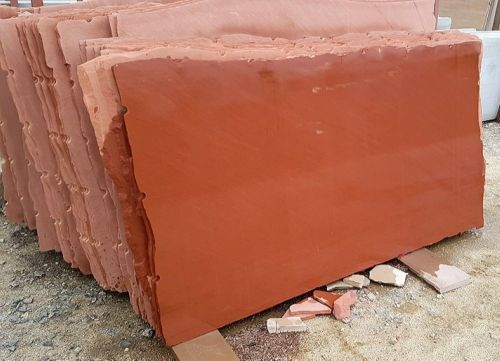 Pink Polished Gloss Edge Buff Finish Sandstone Slabs, Color : Beige