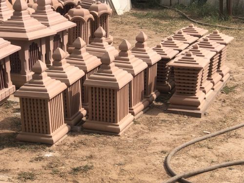 Terracotta Tiered Temple Vertical Slat Lamp