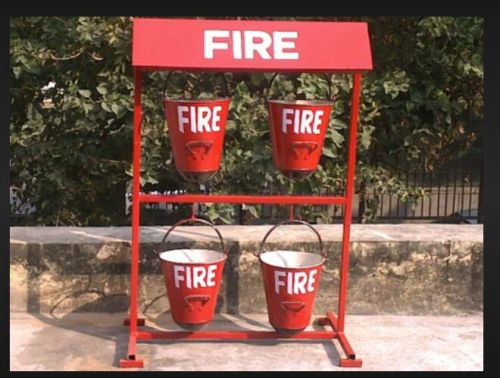 Non Polished Steel Fire Safety Bucket Stand