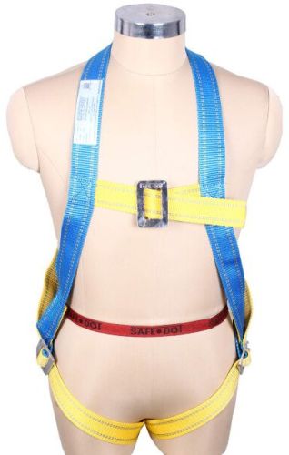 Nylon Industrial Safety Harness Set, Color : Black, Blue Belt