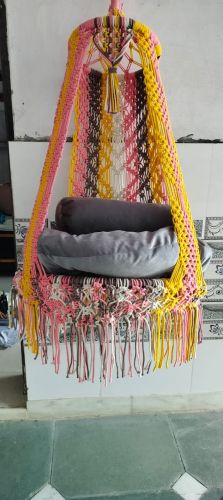 Cloth Handmade Macrame Swing Large, Premium, Color : Custom Shades