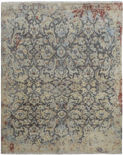 Saaj Traditional Abstract Hand Knotted Multi Design Carpet