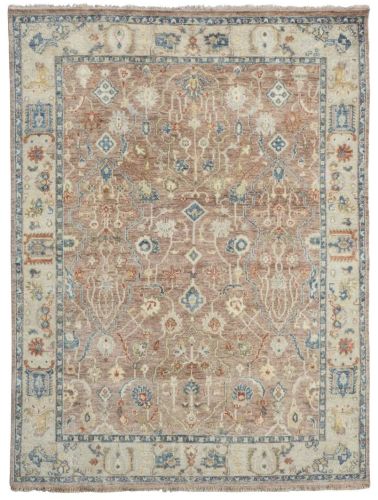 Viraaj Traditional Hand Knotted Orange Beige Carpet