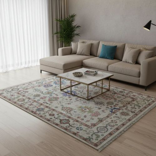 Viraaj Traditional Hand Knotted Oushak Style Carpet