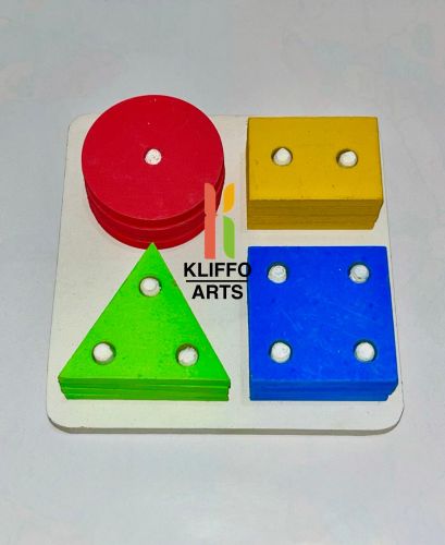 Paint Coated MDF Wooden Shape Sorter, Brand Name : Kliffo Arts