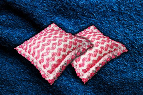 Lace-fabric Cushion Covers, Color : Multi For Sofa, Bed, Chairs