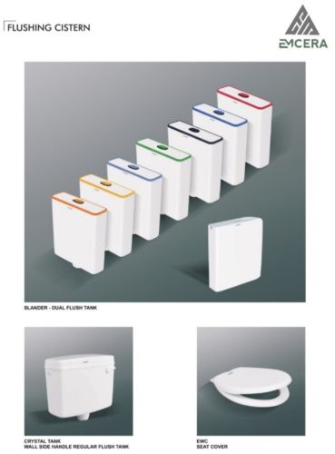Plastic Flushing Cisterns, Color : White