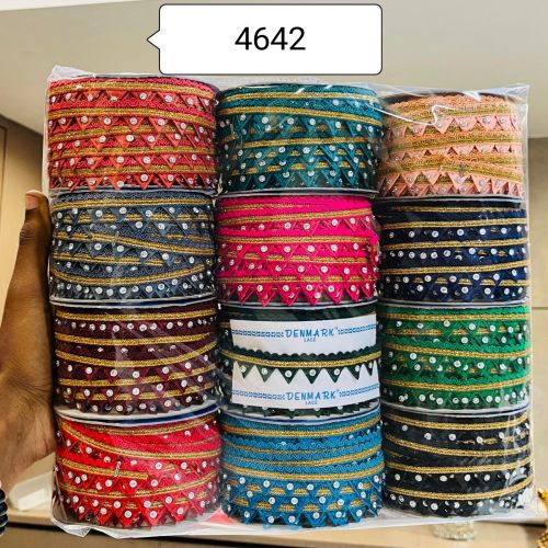 Cotton Embroidered Border Laces, Technics : Handmade