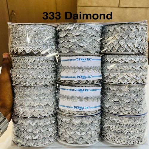 Cotton Embroidered Designer Laces, Technics : Handmade