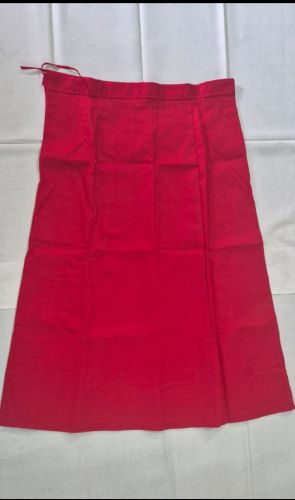 Solid Plain Red Cotton Petticoat