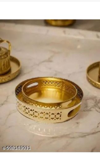 Metal Serving Tray, Color : Brown