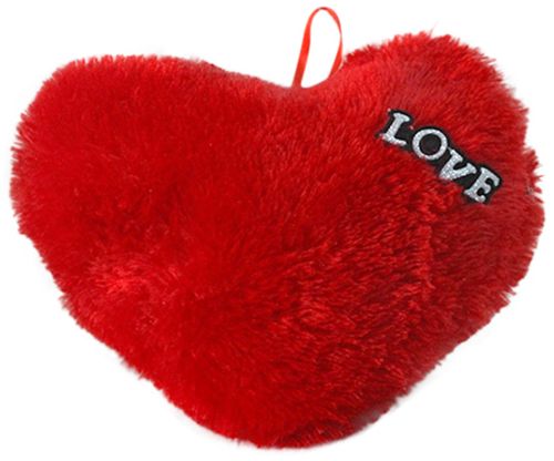 Plain Soft Plush Heart Toy, Color : Red, Filling Material : Cotton
