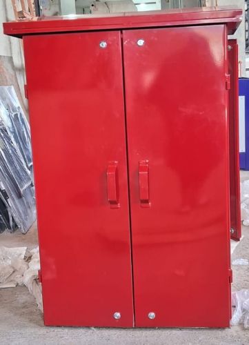 Mild Steel Double Door Electrical Panel Box, Color : Red