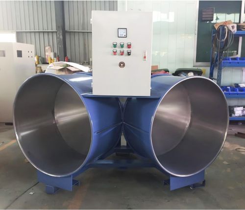 Cast Iron Dual Cone Flyer Payoff Machine, Color : Blue