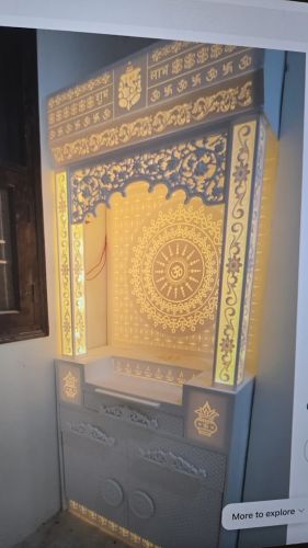 Plain Polished Wooden Temple, Color : Brown, Creamy Antique