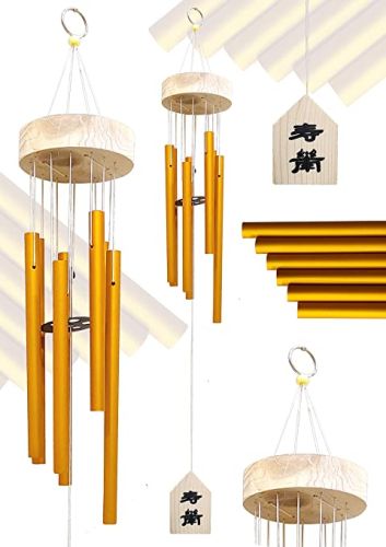Plain Polished Metal Wind Chime, Color : Yellow