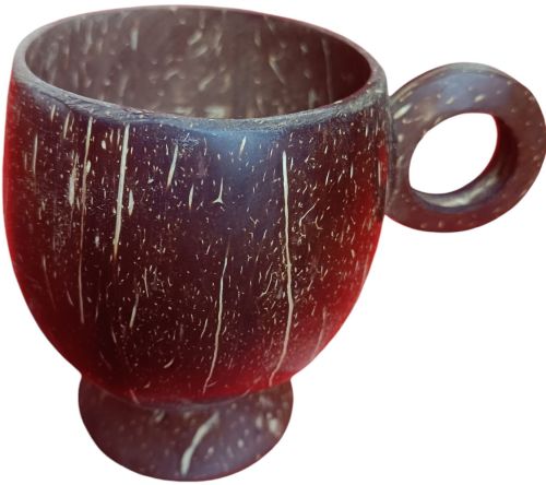 Coconut Shell Cups, Color : Natural Brown for Drinking Beverages