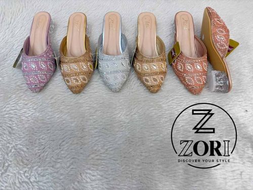 Fancy Glitter Pencil Heel Sandal, Brand Name : Zori, Gender : Women