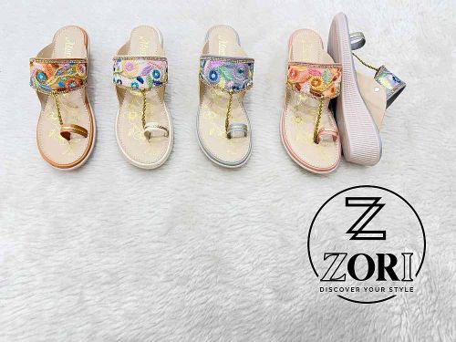 EVA Glitter Finish Ladies Flat Slipper, Brand Name : Zori for Casual